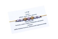 Bransoletka znak zodiaku Lew naturalne kamienie