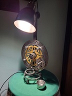 Stara lampa z części samochodowych, loft , dezign, unikat