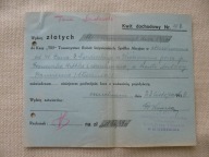 MIECHUCINO k/KARTUZY WYTWÓRNIA TŁUCZNIA-KAMIEŃ KWIT DOCHODOWY 1938