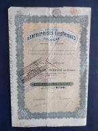 P95#ELEKTRYFIKACJA POLSKI - AKCJA Z KAPITAŁEM FRANCUSKIM- RZADKA I EMISJA