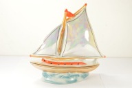 PIĘKNA PORCELANOWA STARA FIGURKA JACHT ROSJA ZOBACZ!