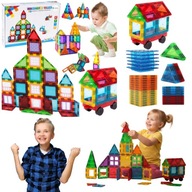 KLOCKI MAGNETYCZNE KONSTRUKCYJNE MAGNETIC TILES 3D 2D 45 EL DUZE UKLADANKA