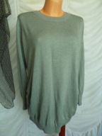 Bluzka sweterkowa miętowa boki marszczone XL XXL