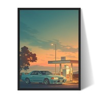 Nissan Skyline GT-R R32 Plakat/Obraz w Ramce 40x30cm Prezent dla faceta