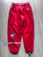 Spodnie gumowe przeciwdeszczowe czerwone nieprzemakalne 122 cm