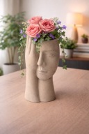 Wazon Dekoracyjny z betonu Ręcznie Robiony Twarz