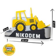 ORGANIZER PRZYBORNIK NA BIURKO "KOPARKA" DLA CHŁOPCA. WYBIERZ IMIĘ