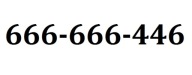 ZŁoty numer 666666446 (666-666-446)