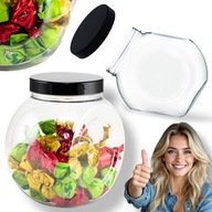 Plastikowy szczelny słoik 2,5L PET na cukierki, bakalie, płatki – BPA FREE