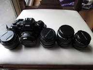 Aparat Pentax program A z 5 OBIEKTYWAMI PENTAX A