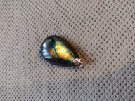 Wisior srebro 925 pozłacane labradoryt