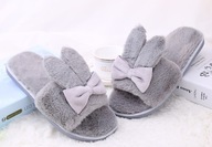 KAPCIE Rabbit Królik Futerko Uszy Szare r. 40-41