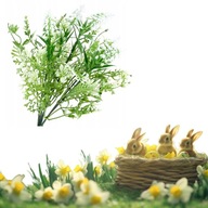 Gałązka GIPSÓWKA sztuczne KWIATY liście JAK ŻYWE konwalia Chrzest Święty