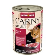 Animonda Carny Adult 400g Mokra Karma Dla Kota z Wołowiną i Sercami