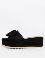 Klapki na platformie z kokardką rozm. 39