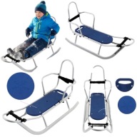 SANKI Z OPARCIEM METALOWE DUŻE DLA DZIECI PASY BEZPICZEŃSTWA