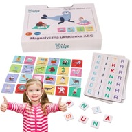 UKŁADANKA MAGNETYCZNA ABC Z LITERKAMI I OBRAZKAMI NAUKA LITEREK DLA DZIECI