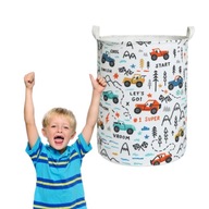 KOSZ KOSZYK NA ZABAWKI UBRANIA PRANIE ZAMYKANY POJEMNIK ORGANIZER DUŻY