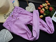 Lindex - liliowe spodnie pumpy r 140