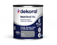 Dekoral Multimetal Farba ANTYKOROZYJNA do metalu RAL 7046 SZARY 0,65L
