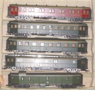 Roco - zestaw 5 wagonów 4-osiowych typu Hecht - DB