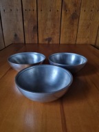 3 stalowe miseczki
