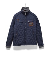 Męska Kurtka Ocieplana Pikowana Granatowa Geographical Norway |R. M