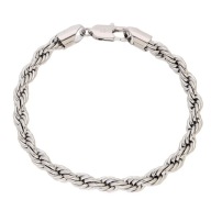 82630 BRANSOLETKA PLATYNOWANA 20 CM 5,8 MM splot kordel