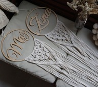 Zestaw MĄŻ + ŻONA, koła 30 cm, ślub boho