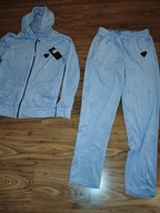 Komplet welurowy dresowy jasny fiolet M/L