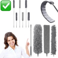 MIOTEŁKA DO KURZU SZCZOTKA ZMIOTKA TELESKOPOWA 4 RÓŻNE WKŁADY SOLIDNA SZARA