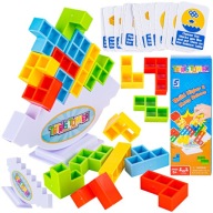 Zręcznościowa Gra Wieża TETRIS, Balansujące Klocki, Kolorowa Wieża Układank