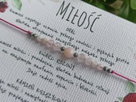 Miłość- Bransoletka na szczęście, kamienie, amulet, prezent, walentynki