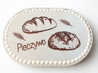 Baza koszyk Pieczywo Chleb szydełkowa 27x19cm drewniana otwory grawer