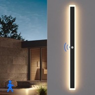 DD19 Lampa Ścienna LED 120 cm 35W z Czujnikiem Ruchu IP65 – 3000K Czarna