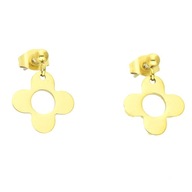 51789 Kolczyki złota stal chirurgiczna kwiatki kwiatuszki