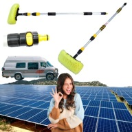 TELESKOPOWA SZCZOTKA DO MYCIA PANELI FOTOWOLTAICZNYCH 130-300 CM + ŚCIERKA