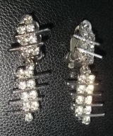 OKAZJA Vintage KOMPLET BIŻUTERII JABLONEX NASZYJNIK BRANSOLETKA KLIPSY