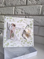 Kartka w pudełku ślub ślubna pamiatka pamiatka