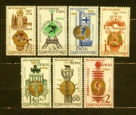 CZECHOSŁOWACJA** Olimpijskie medale Mi 1522-28