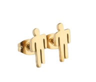 KOLCZYKI BILLIE EILISH ZŁOTE MUZYKA MUSIC PREZENT DLA FANÓW