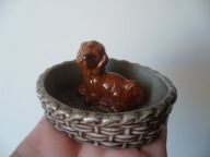 DWIE PORCELANOWE FIGURKI PIESKÓW