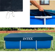 POKROWIEC NA BASEN PROSTOKĄTNY 300x200 NIEBIESKI LINKA OCHRONNA