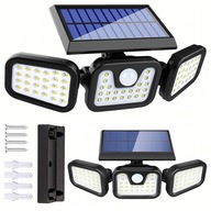 Lampa Solarna Zewnętrzna Czujnik Ruchu Zmierzchu LED 3W1 IP65