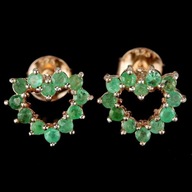 KOLCZYKI - NATURALNE SZMARAGDY