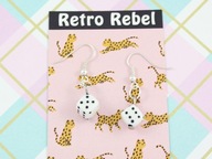 Retro Rebel kolczyki KOSTKI kości vintage RR27