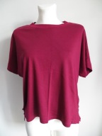 Bluzka damska bordo rozmiar M Moodo krój oversize z krótkim rękawem