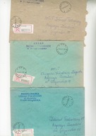 "R"Krajenka-trzy koperty polecone