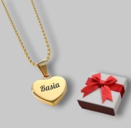 Naszyjnik serce 3mm - grawer gratis - napis - prezent