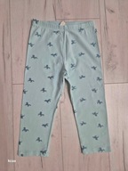 H&M legginsy 3/4 brokatowe jednorożce unicorn 140